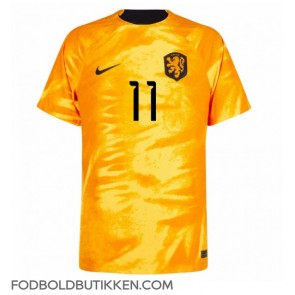 Holland Steven Berghuis #11 Hjemmebanetrøje VM 2022 Kortærmet